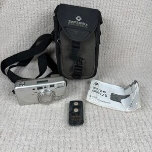 Minolta Freedom Zoom 125 Date 35mm Film Camera Bundle with Case Remote Manual